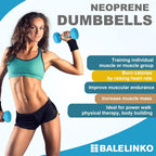 2 LB Dumbbell Pair Home Gym Workouts Strength Training Weight Loss Pilates Weights Yoga Sets Weights for Women, Men, Seniors mbzr
