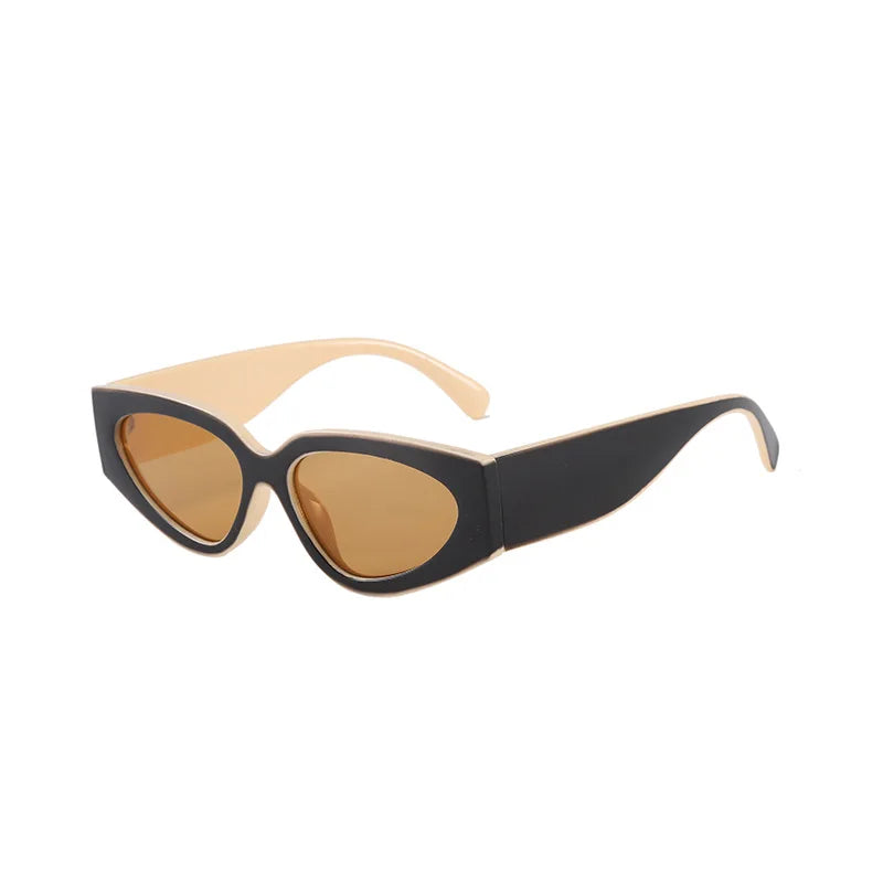 Cat Eye Sunglasses for Women and Men with Contrasting Color Accents Advanced Styling UV Protection Lightweight Frame Trendy