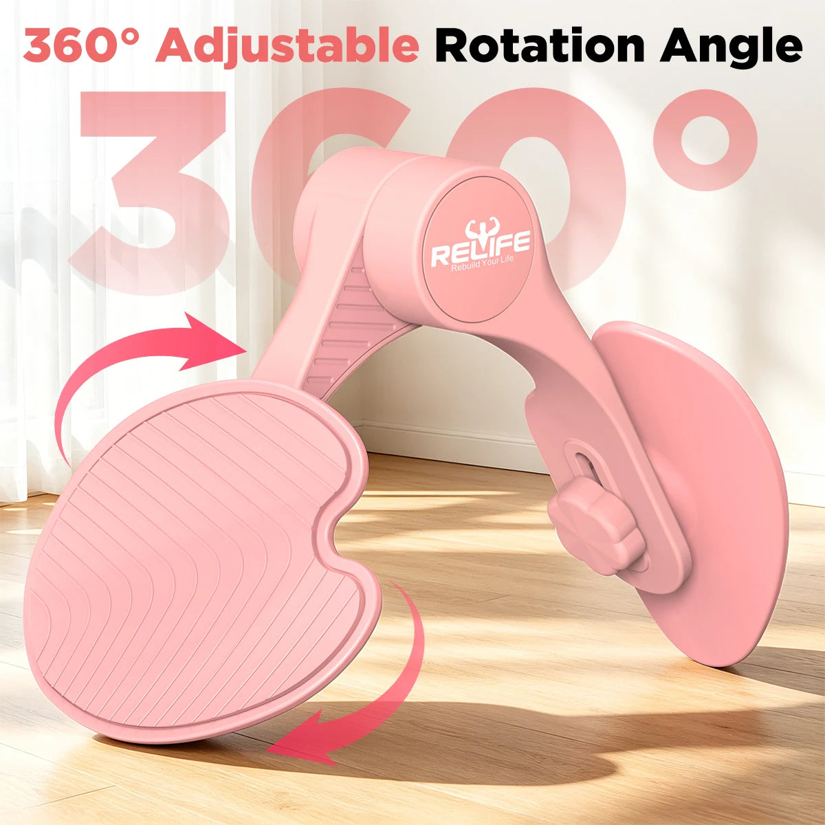 RELIFE Thigh Master, 360° adjustable leg exerciser. For home, gym, office & outdoor use. For men & women, compact fitness gear mbzr