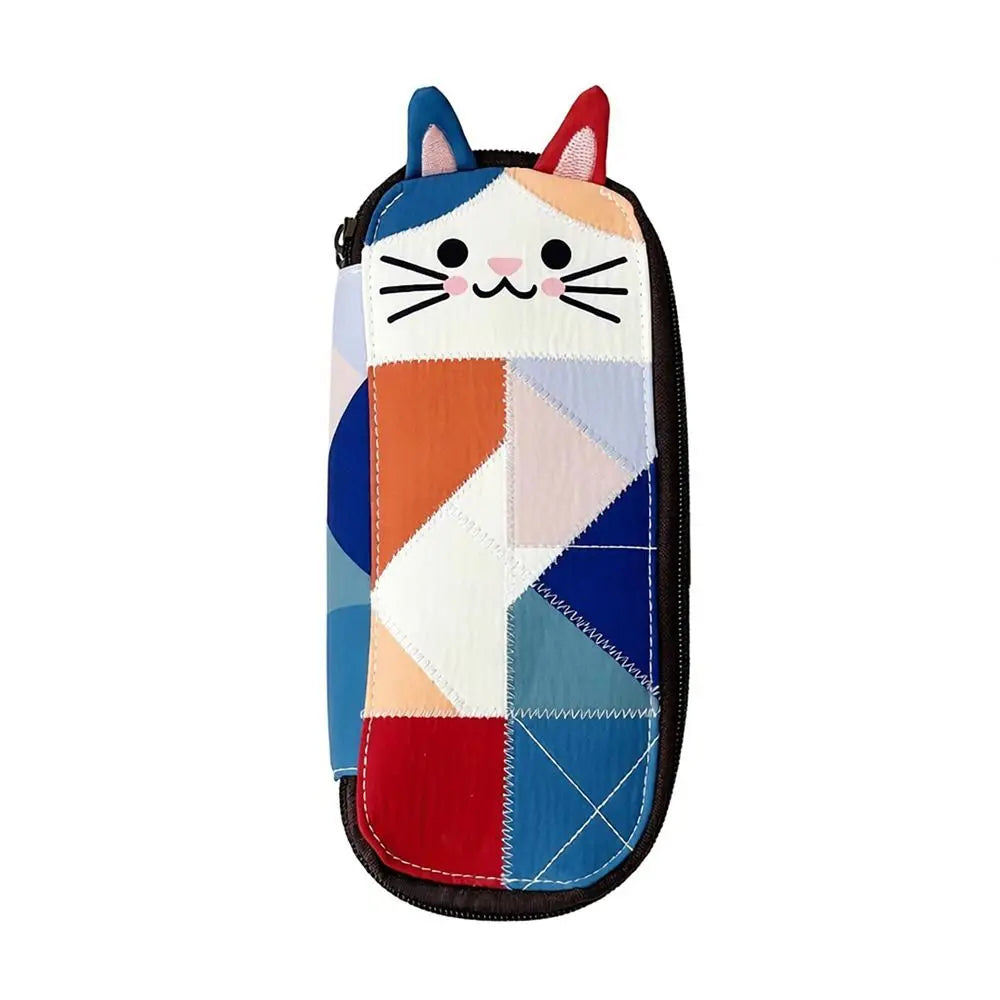 Waterproof Patchwork Coin Purse Cat Zipper Design Makeup Bag Travel Storage Bag Home Travel mbzr
