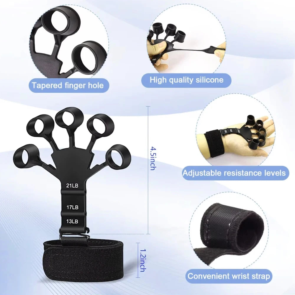 Adjustable Hand Gripper 5Pcs Grip Trainer Kit Finger/Hand Strength Muscle Build Fitness mbzr