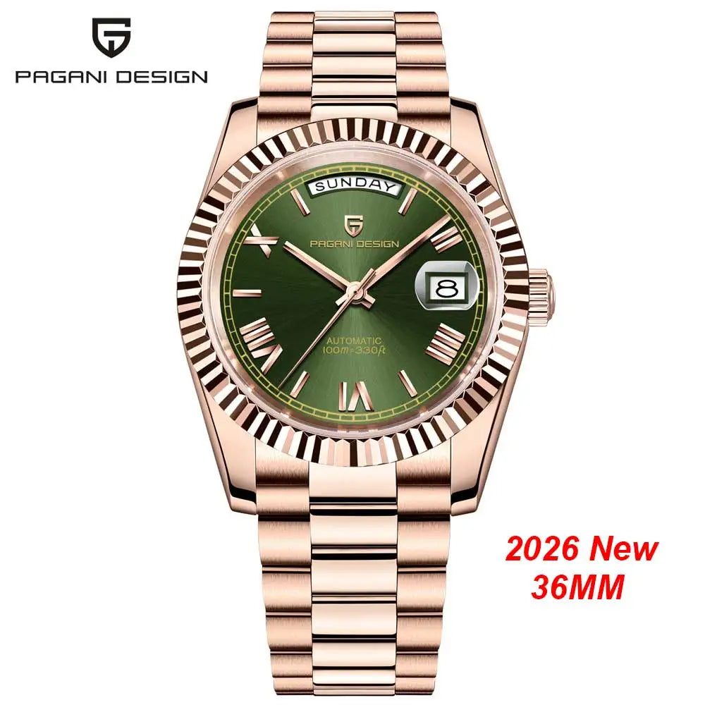 PAGANI DESIGN New Gold DD36 Men's Watches Luxury Automatic Watch Men AR Sapphire Glass Mechanical Wristwatch Men ST16 Movt Clock