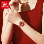 OLEVS 5630 Women Watch Luxury Brand Diamond Watch Date Waterproof Clock Quartz Watch Exclusive Blessing Bracelet Women Watch mbzr