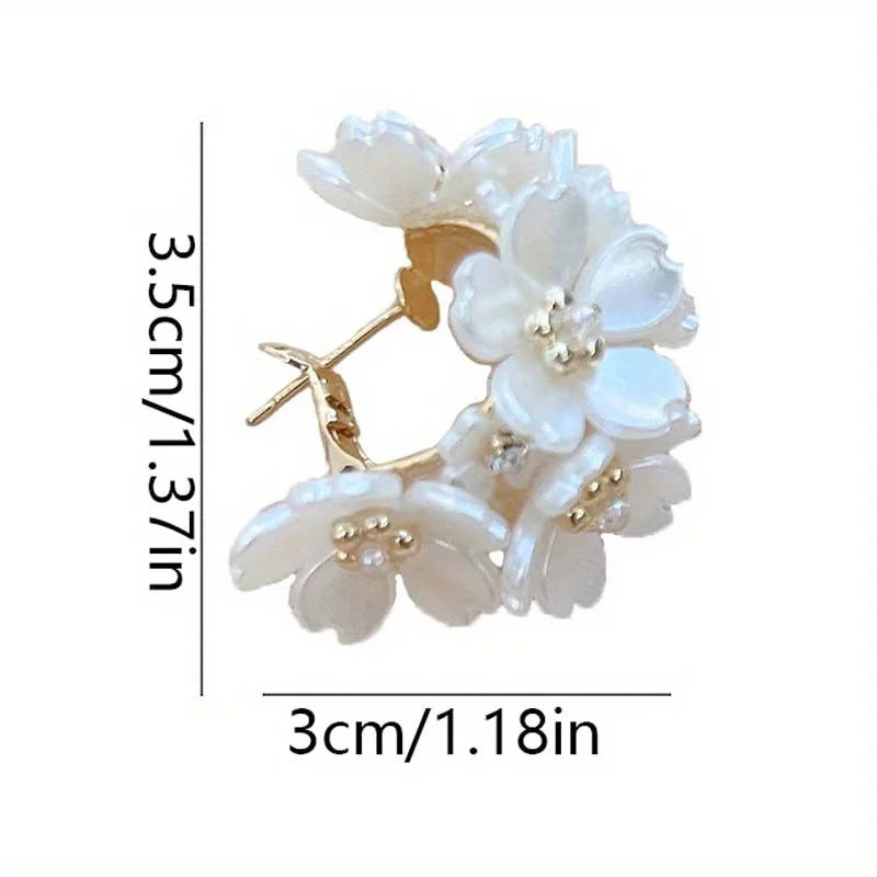 Large Flower Earrings Design Bohemian Style Fashionable Atmospheric Women's Jewelry Perfect Gift Valentine's Day and Daily Life