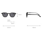 Peekaboo Unisex Polarized Sunglasses Retro Women Korean Style Ultralight Round Sun Glasses for Men TR90 Green Brown 2024 Gift