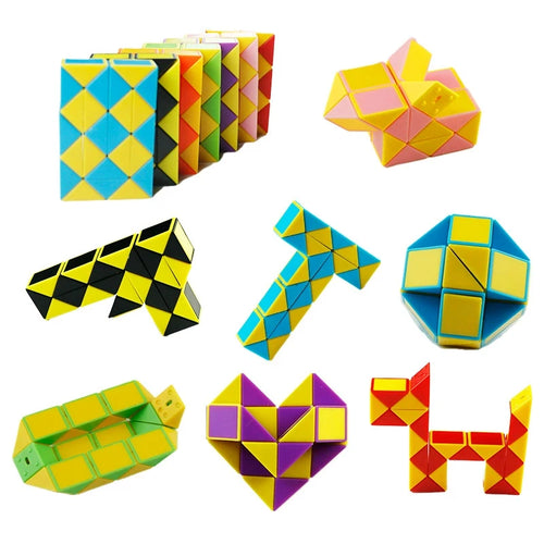 1/3/6 Pcs Folding Magic Snake Ruler Puzzle Antistress Cube Kids Educational Toy