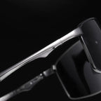 Photochromic Men Polarized Sunglasses Male Metal Square Glasses Driving Sun Glasses UV400 Outdoor Sports Cycling Goggles