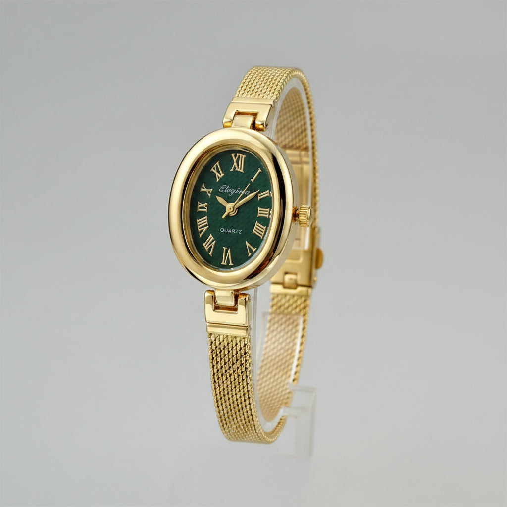 Elegant Tassel-Strapped Oval Watch: A Dainty Vintage Treasure for Women mbzr