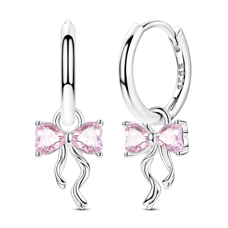 Sterling Silver Hoop Earrings Hypoallergenic Zirconia Women mbzr