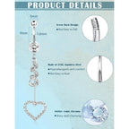 7 Pcs 14G Dangle Belly Button Rings for Women 316L Surgical Steel Curved Navel Barbell Body Jewelry Piercing