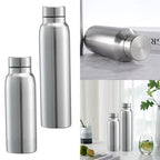Portable Sports Water Bottle 650ML 1000ML Stainless Steel Single Wall Large Capacity Kettle Outdoor Bicycle Sports Drinking mbzr