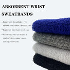 6-Pack Moisture Wicking Sweatbands for Sports, Tennis, Basketball, Running, Gym mbzr
