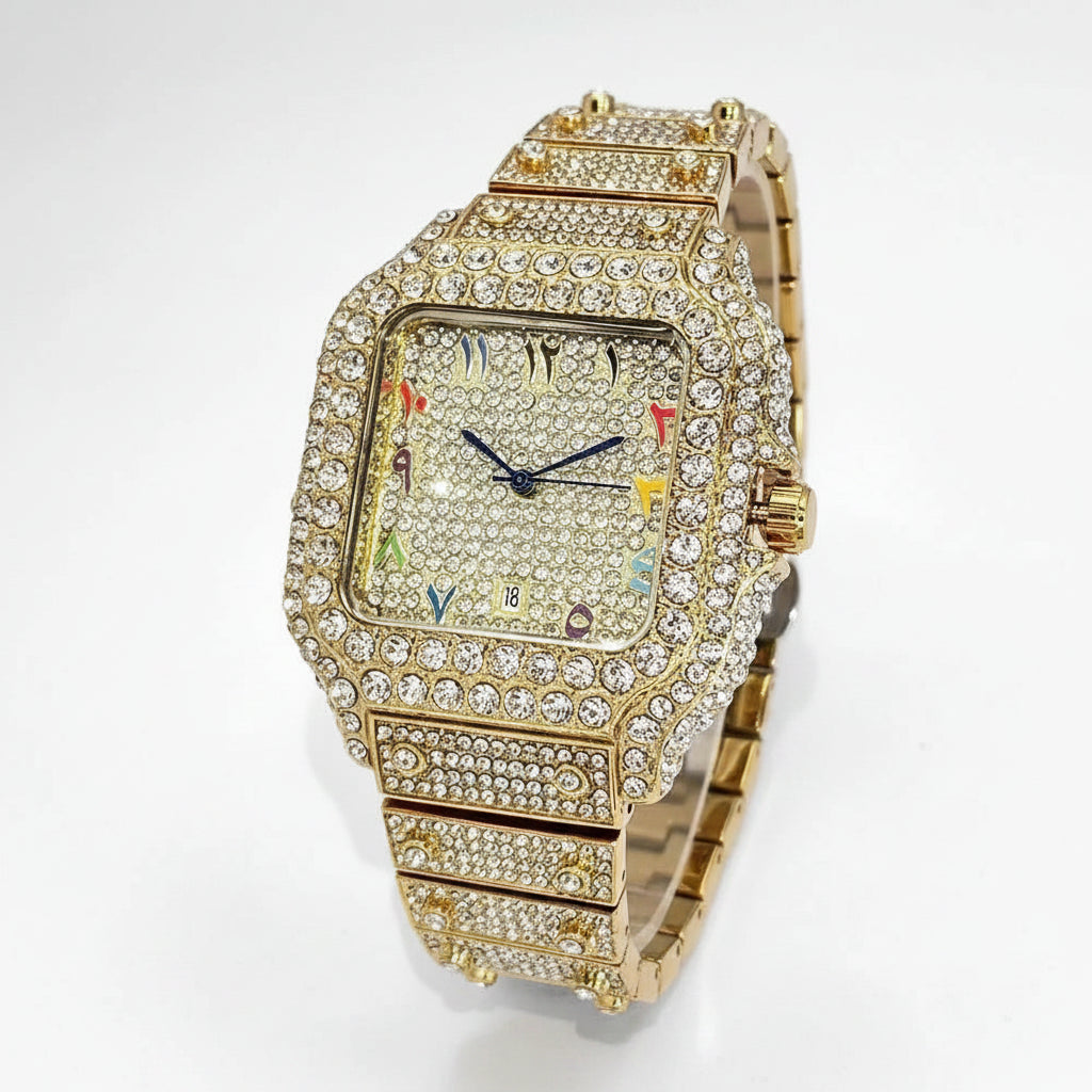 Hot Fashion Luxury Brand UNIGUET Womens Watch Elegant Pink Diamond Small Dial BlingBling Quartz Ladies Mini Iced Wristwatch Gift mbzr