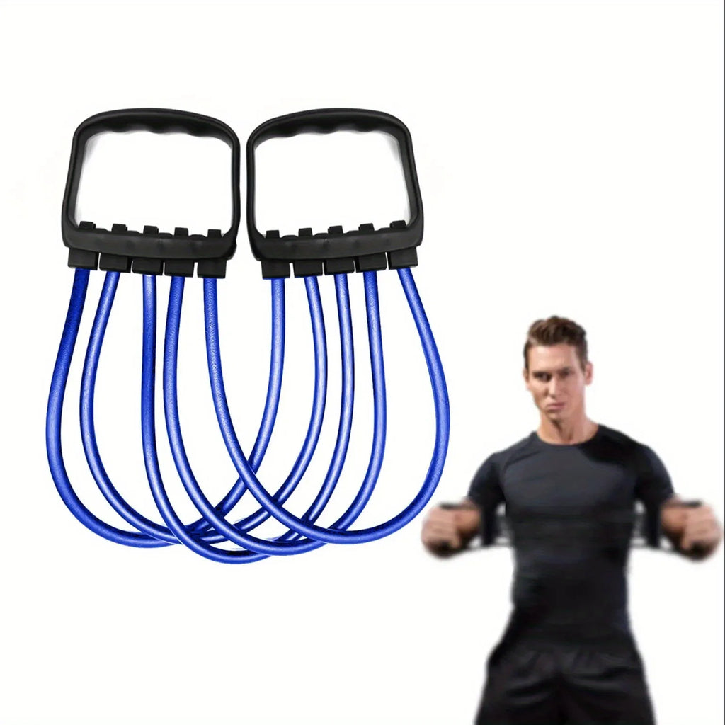 Resistance Bands Set - 5-Rope Chest Expander for Full Body Workout, Home Gym Strength Training: Chest, Arms, Back & Legs mbzr