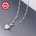 1 S925 sterling silver necklace with heart pendant - long lasting, safe for sensitive skin, nickel free, perfect for daily wear, a great gift for loved ones