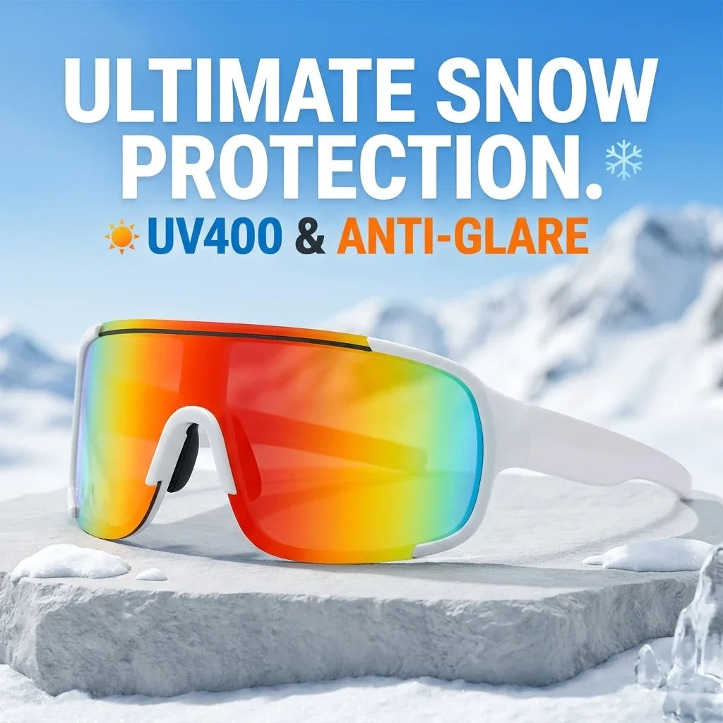 Cycling Sunglasses for Men UV400 Protection Polarized Sports Goggles for Road Bike Hiking Mountain Climbing Windproof Sandproof Snow Mountaineering Wraparound Outdoor Eyewear
