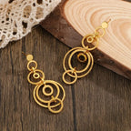 New Geometric Gold Color Hoops Hollow Earrings For Women Fashion Jewelry