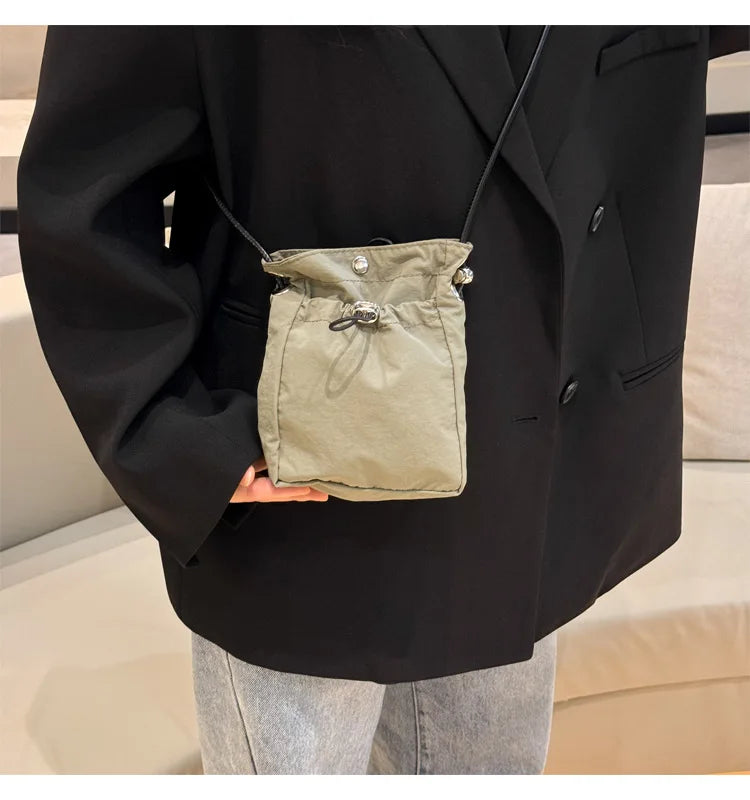 Nylon Crossbody Bag Soft Mini Phone Wallet Multifunctional Square Shoulder Bag Crossbody Purse Canvas Purse Messenger Bag mbzr