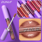 Lip Gloss Lip Oil Set, Glitter Lipstick Shimmer Moisturizing Hydrating Waterproof Non-sticky, Deep Red, Y2K Makeup Christmas mbzr