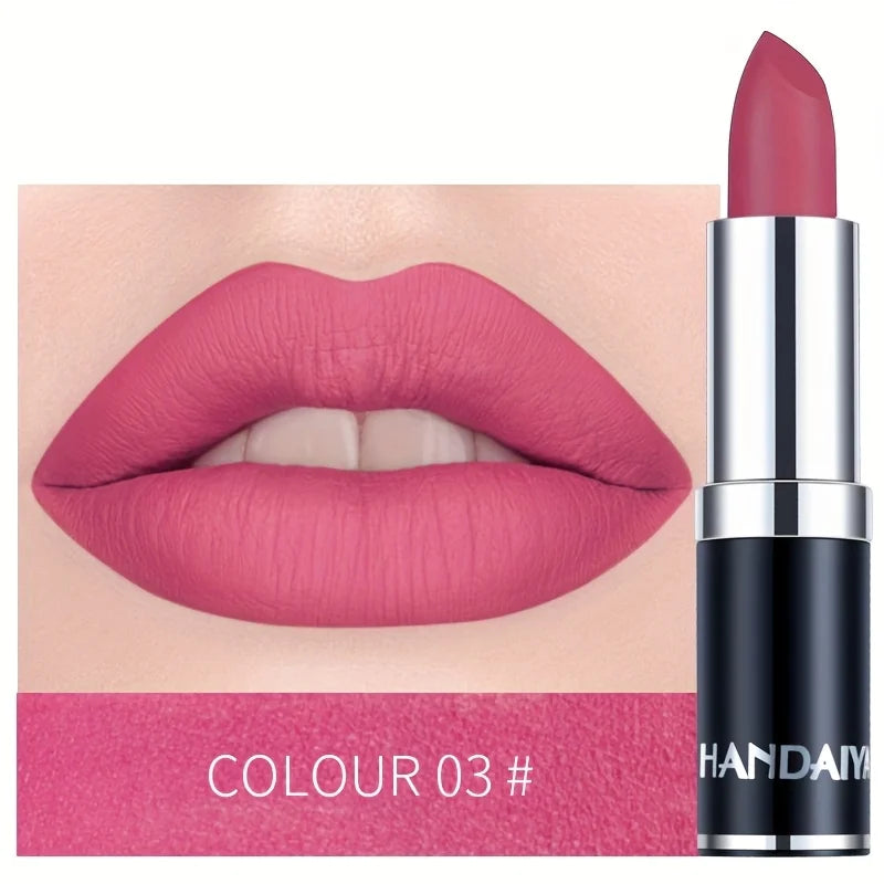 Matte Lipstic Long-Lasting, High-Pigment Velvet Finish, Smooth & Non-Drying Formula, Multiple Bold Shades for All Skin Tone mbzr