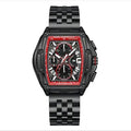 Mark Fairwhale  Tonneau Large size  multi-dial Quartz Men's Watch Waterproof Calendar Silicone Alloy Strap Sport Watches for man mbzr
