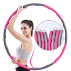 Removable Sports Hoops for Women, Fitness Circle, Rainbow Ball, Massage Exercise, Gym Workout, Fitness Equipment, 6 Sections mbzr
