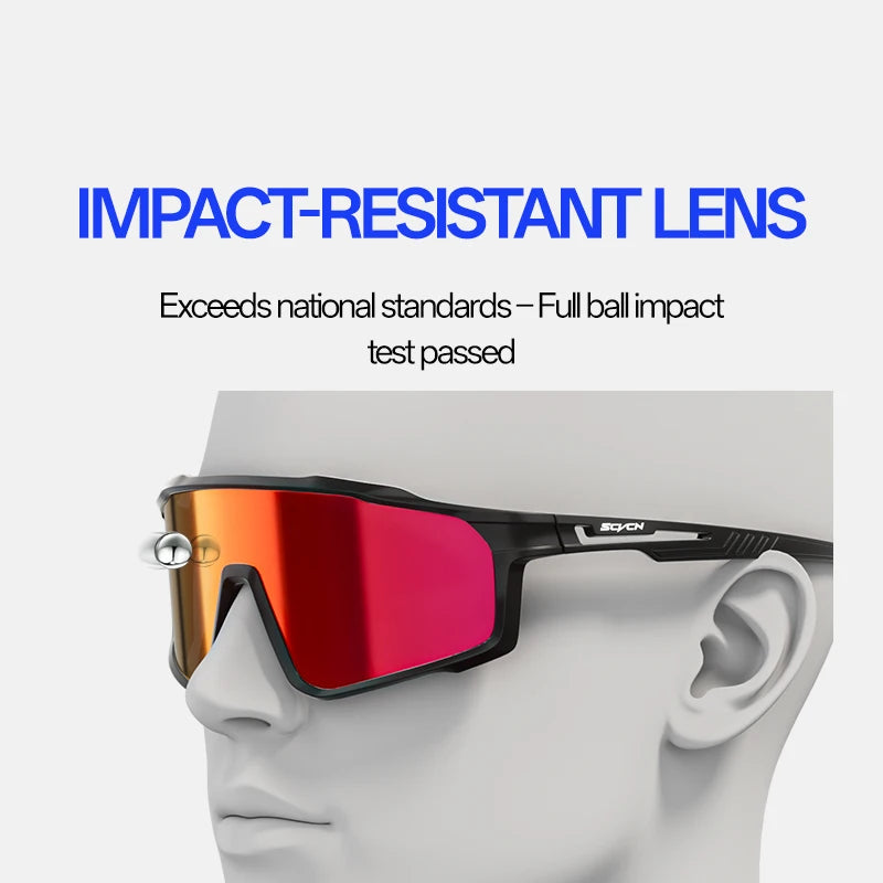SCVCN New UV400 Outdoor Cycling Sunglasses Pickball Sports Glasses Men Women Ultralight Hiking Glasses MTB Bicycle Glasses HD Running Drving Goggles