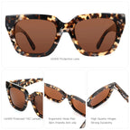 ZENOTTIC Women Polarized Sunglasses Trendy: Square Designer Sun Glasses - Retro Shades for vacation with UV400