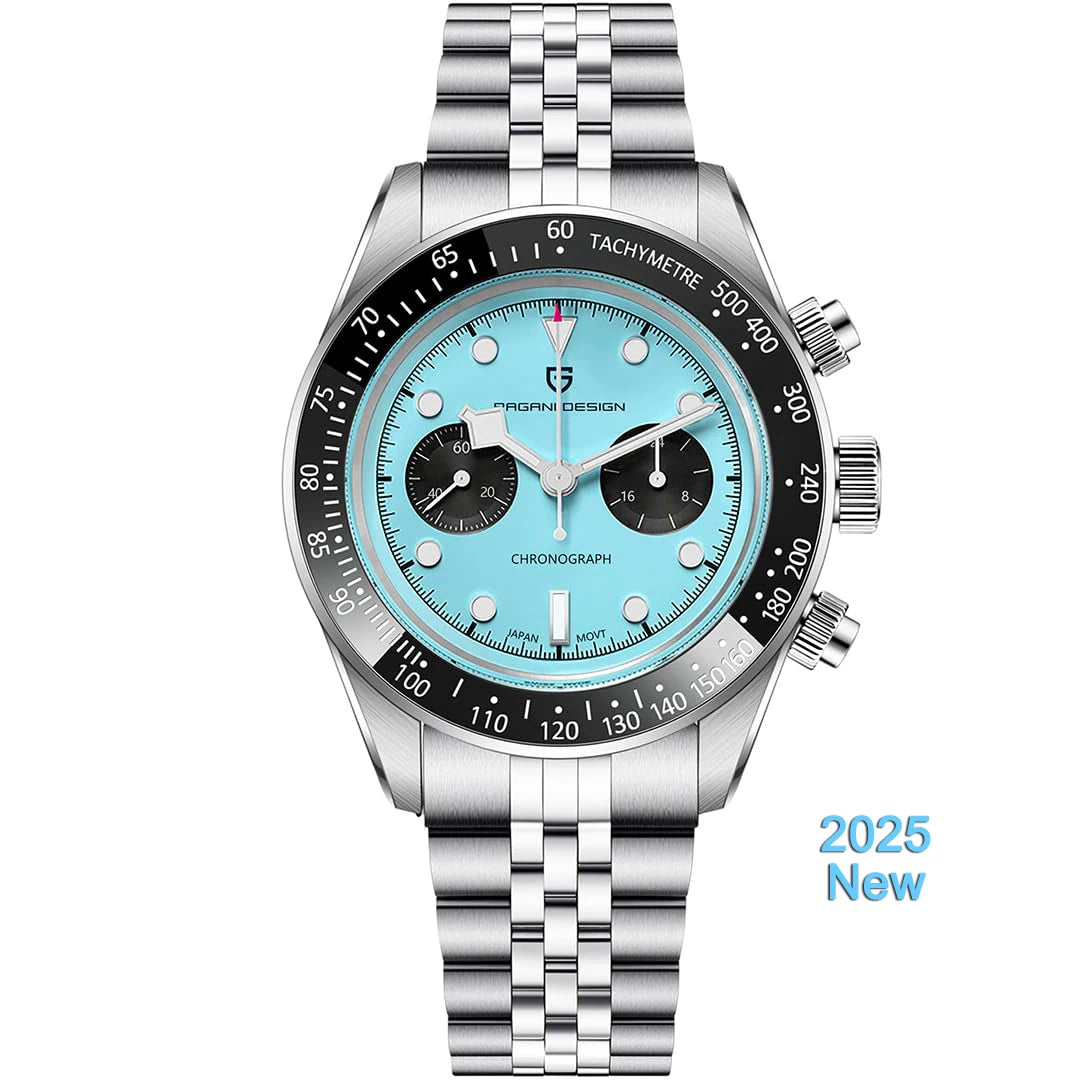 PAGANI DESIGN Men Watches New Pink BB Panda Dial Chronograph Fashion Luxury Quartz Watch For Men VK64 Movt Waterproof Watch 2026