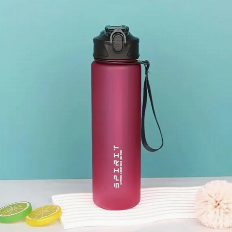 750ML Leak-Proof BPA-Free PC Sports Water Bottle with Straw & Handle, Insulated Design, Perfect for Fitness, Camping mbzr