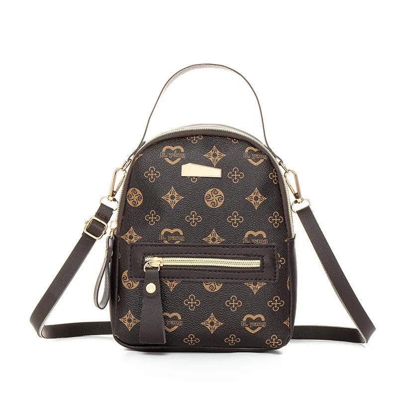 Women's Floral PU Leather Fashion Backpack & School Bag