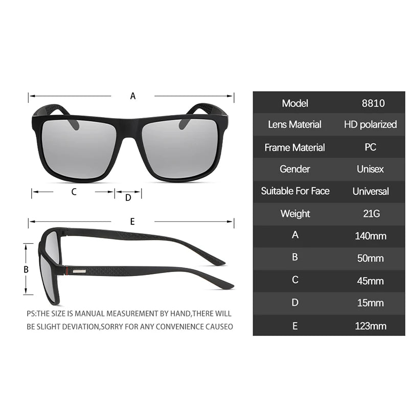 Brand Designer Men's Sun Glasses Vintage Square Sunglasses Men Women Luxury  Driving Fishing UV400 Eyewear Men mbzr