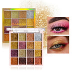 16 Colors Ultra Sparkle Glitter Eyeshadow Palette Waterproof Long-Lasting Highly Pigmented Shimmer Makeup,Party Cosmetics mbzr