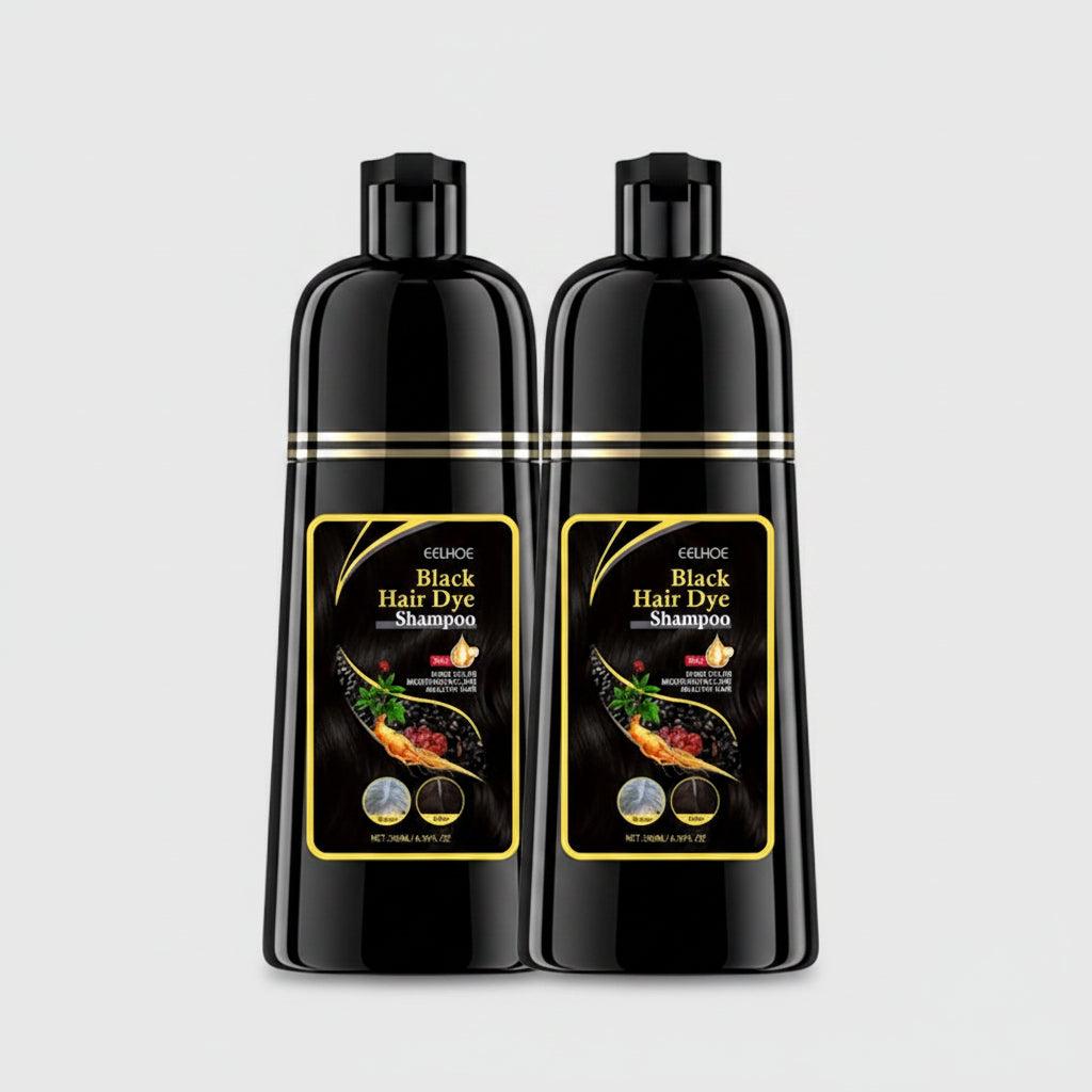 2pcs Black Hair Colouring Shampoo Natural Herbal Essence 3 in 1 Colouring Shampoo Clean Dandruff Removing for Covering White mbzr