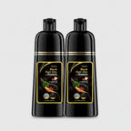 2pcs Black Hair Colouring Shampoo Natural Herbal Essence 3 in 1 Colouring Shampoo Clean Dandruff Removing for Covering White mbzr