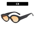 Fashion Cat Eye Sunglasses Women 2026 Ins Popular Vintage Punk Oval Sun Glasses Female Trending Shades Multicolour Eyewear UV400
