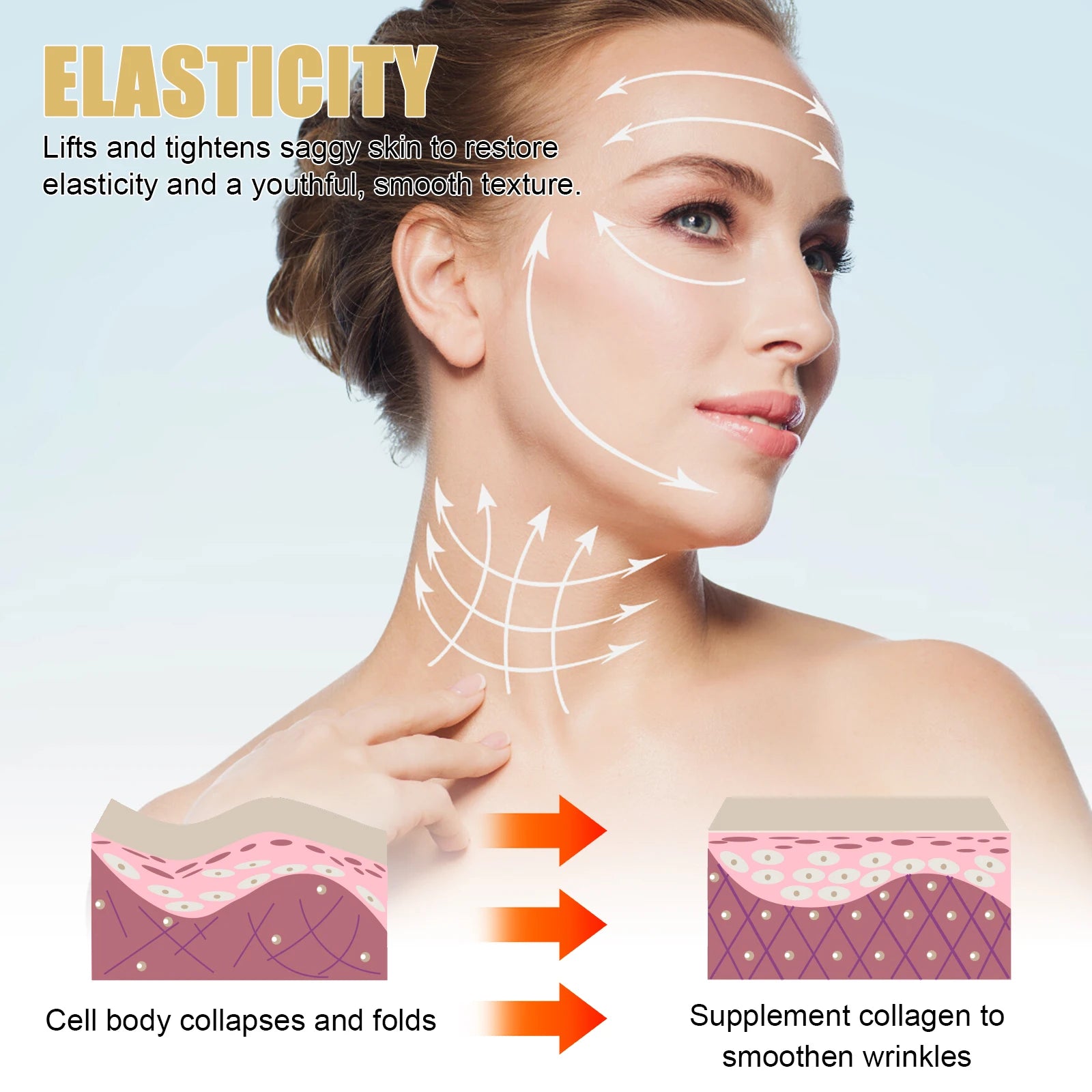 EELHOE Golden Age Essence Fading Fine Line Tightening Skin Hydrating Moisturizing Facial Essence mbzr