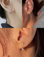 Tornito Horseshoe Nose Rings Half Hoop Earrings For Women Internally Threaded Double CZ Daith Tragus Helix Earring Lip Labret Septum Piercing 18G 20G 8mm Silver Gold Plated mbzr