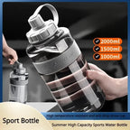 2 Liter Big Water Bottle With Straw 2L/1.5L/1L Large Capacity School Gym Sports Drinking Bottles Fitness botella de agua 물병 mbzr