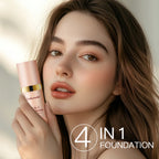 2pcs Waterproof Color Changing Foundation 4 in 1 SPF 30 Hydrating Long Lasting Brightening Concealer Coverage Makeup mbzr