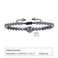 Vnox Stylish Black Triangle Beads Bracelets for Men Women Stretch Unisex Gallstone Handmade Hematite Wristband Jewelry
