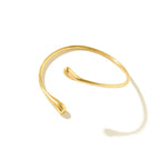 European and American style hot-selling models, women's irregular opening gold bracelets, retro versatile water drop-shaped round arm rings for women