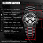 2026 New BENYAR Men's Watches Top Brand Luxury Speed Sports Chronograph Quartz Watch For Men Luminous Waterproof Stainless Steel Man Gift Clock