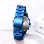 Men's Imitation Mechanical Quartz Watch Stainless Steel Strap Waterproof Watch Luminous Hands Dial Calendar Available mbzr