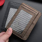 Men's Slim Thin Minimalist Front Pocket Wallets Men Anti Rfid Blocking Protected Magic ID Credit Card Holder PU Leather Wallets mbzr