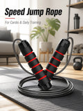 Steel Wire Speed Jump Rope, Adjustable Fitness Skipping Rope with Non-Slip Handles, Weighted Cardio Training Rope for Boxing, HIIT, Cross Training, Gym Workout, Home Exercise, Endurance, Agility and Daily Sports Practice mbzr