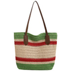 MOJOYCE Straw Shoulder Bag Large Capacity Summer Beach Crossbody Bag mbzr