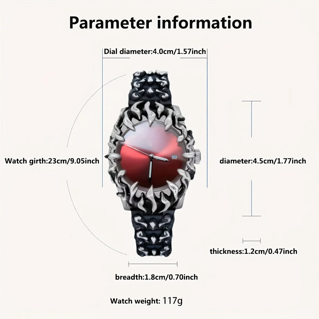 Fashion Heterosexual Men's Watch Claw Shape Table Alabaster Round Dial Retro Watches Y2K Unique Shaped Senior Ins Niche Men's Quartz Watch
