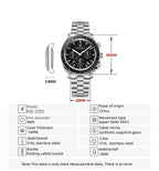 2026 New PAGANI DESIGN 1701 V5 Men's Watches Luxury Quartz Watch Men Sports Speed Chronograph AR Sapphire glass 100M Waterproof