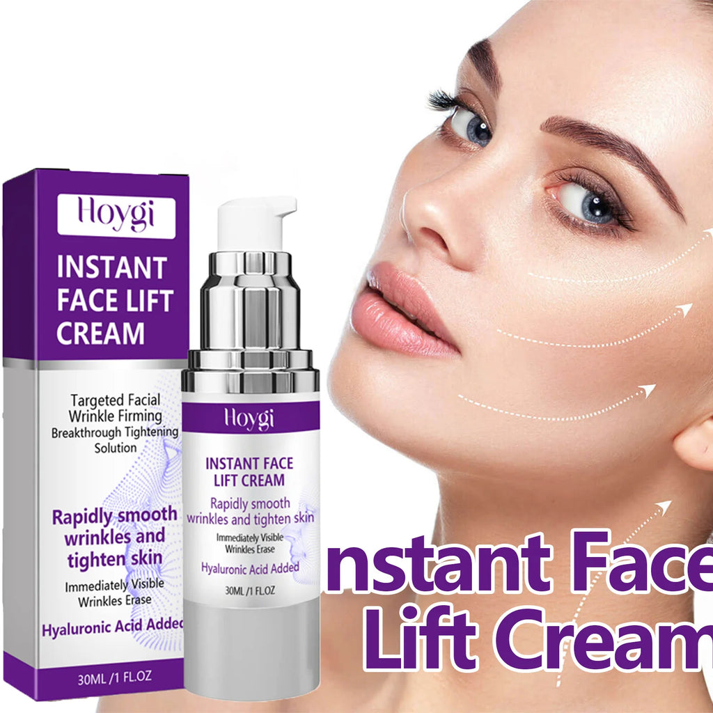 Instant Face Lift Cream Tightening Lifting Anti-Wrinkle Firming Moisturizer Smoothing Fine Lines Wrinkles Brightening Improve Dull Skin All Skin Types Daily Face Neck Eye Firming Treatment mbzr